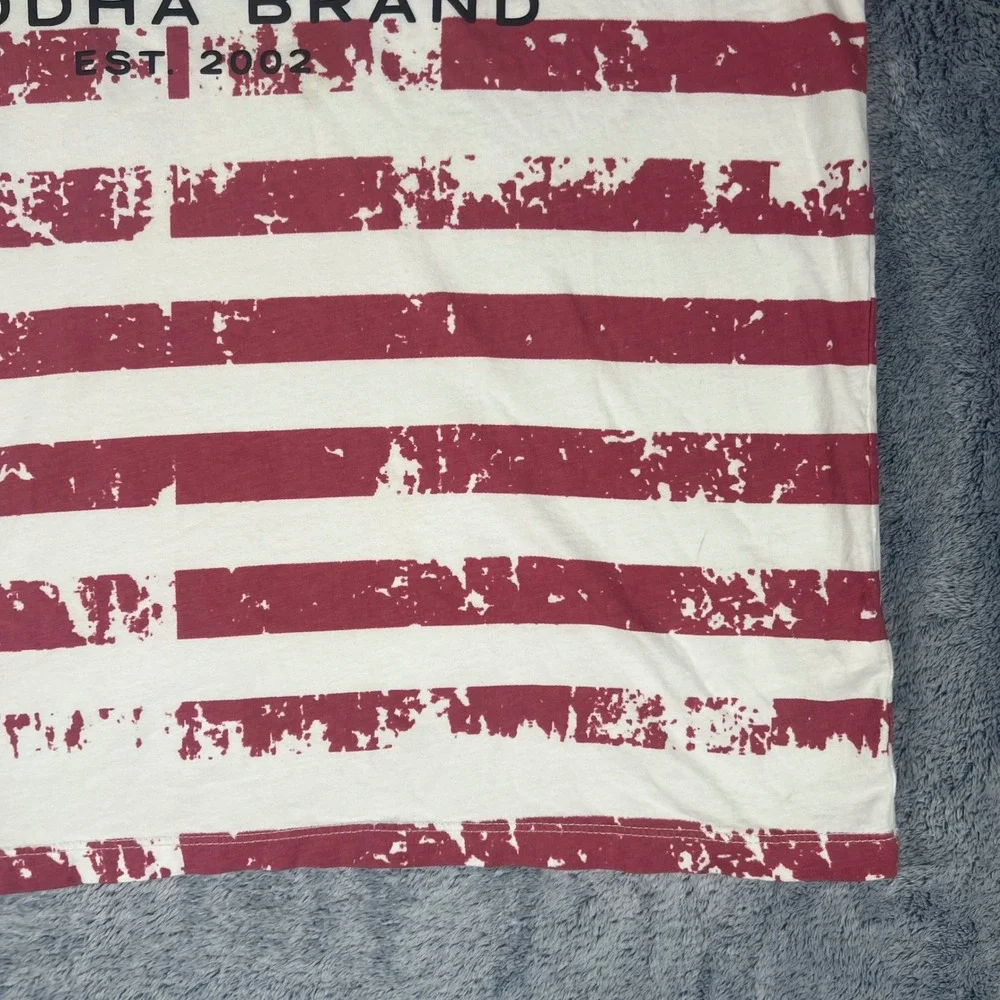 True Religion Mens American Flag Buddha Brand T-Shirt XL Stars‎ Stripes
